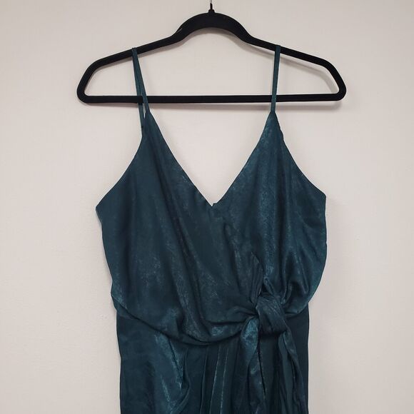 Baltic Born Wrap Dress Large Green Midi Whimsigoth Forest Fairy Party Wedding - Picture 3 of 13